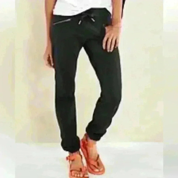 Athleta Farallon Athletic Grey Front Zipper Pockets Jogger Pants Size S - Picture 3 of 6